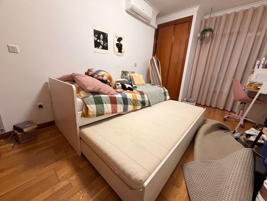 Cama solteiro extensível para mais outra cama