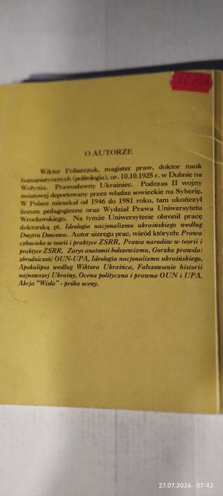 Zginęli z rąk ukraińskich ?- Wiktor Poliszczuk.