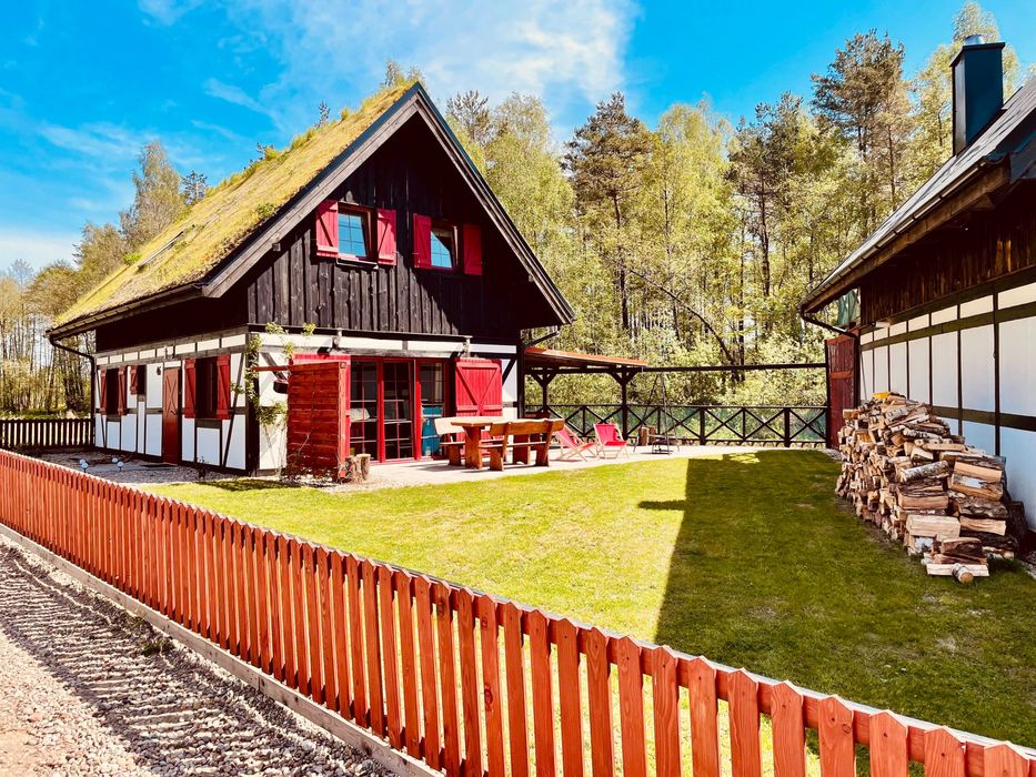 Dom na święta na Kaszubach dla 10 osób z kominkiem