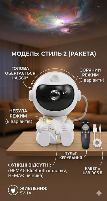 Мега-набір 3 в 1: Проектор Зоряне небо + Диско-куля з пультом + USB-нічник
