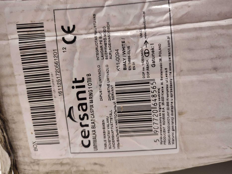 Umywalka łazienkowa Cersanit nablatowa Caspia 44