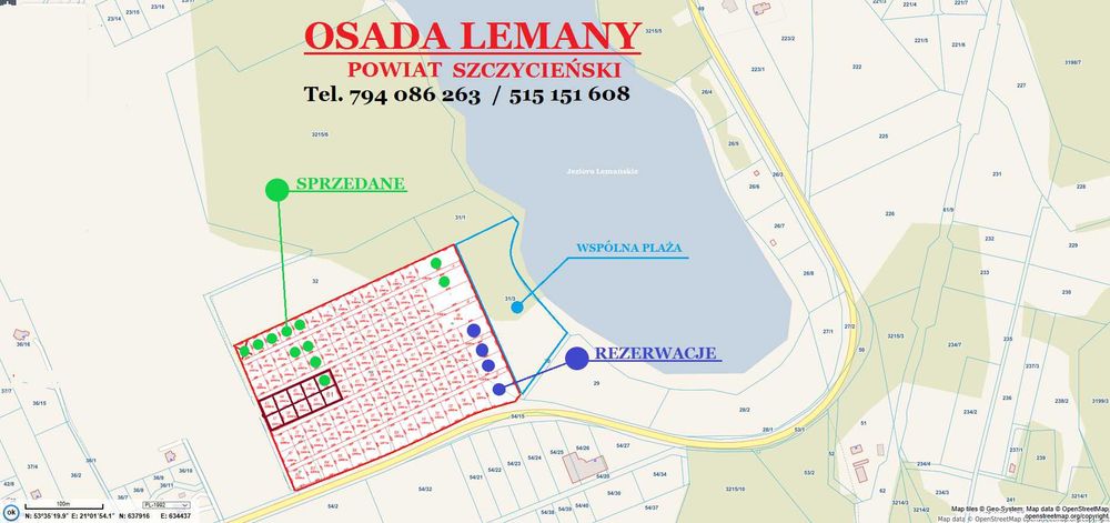Działka Osada Lemany