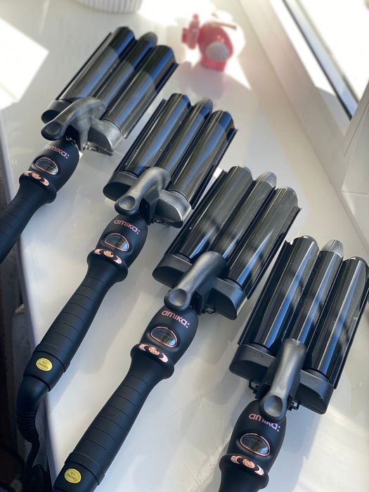 Професійна трійна плойка Amika для хвиль (Beach Waves) — хороший  стан