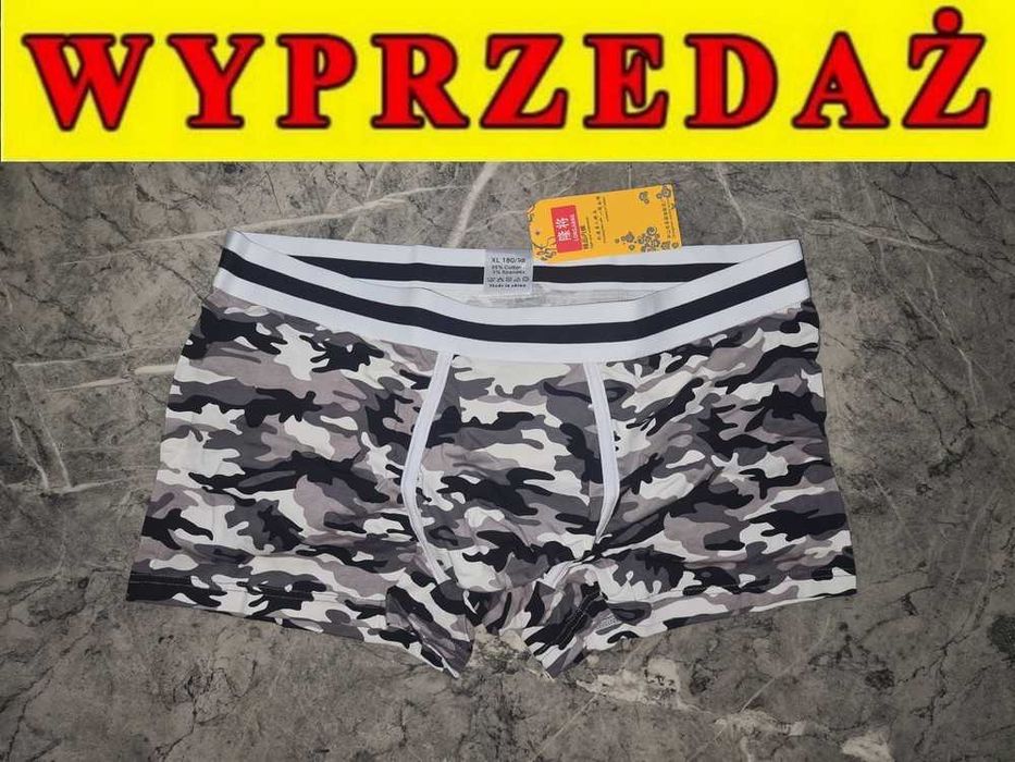 NOWE gacie MORO szare Army Bokserki wojsko UNIKAT