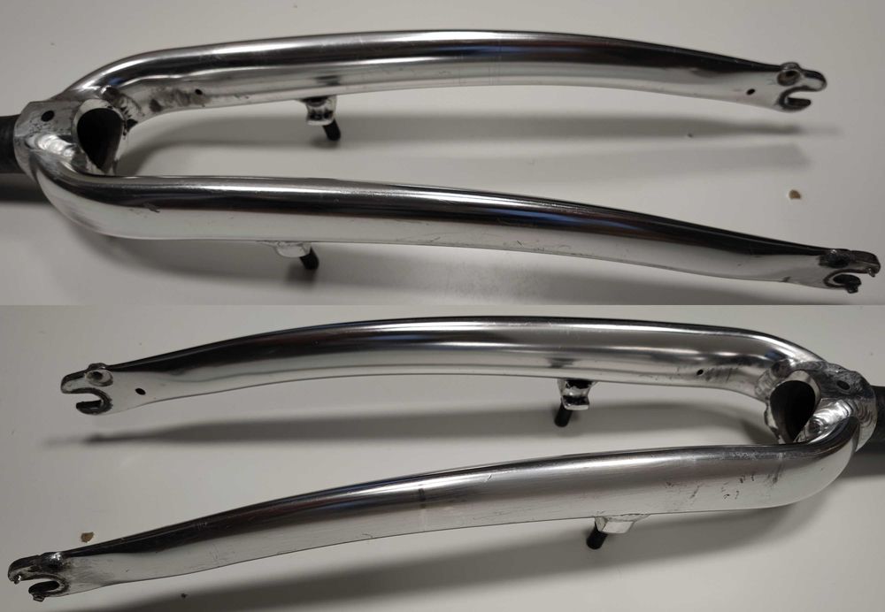 Ultra lekki widelec aluminiowy 26" 1 1/8 ahead 17,4 cm retro MTB 657g