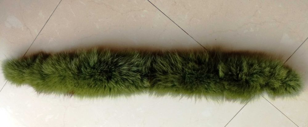 Obszycie kaptura kołnierza lis naturalny 80 cm khaki