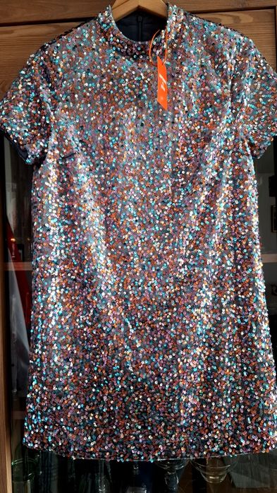 Superdry  efektowna sukienka cekiny NOWA 38