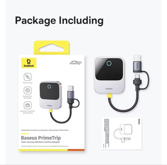 Безпровідний Адаптер Baseus PrimeTrip SafeJourney Wireless Сarplay