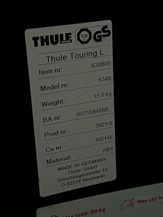 Багажник на авто Thule Touring L