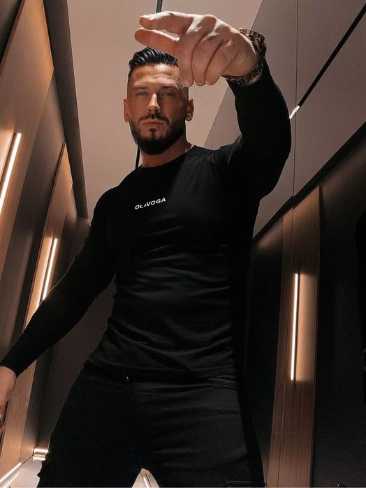 O’la Voga / longsleeve męski / czarny / rozm M