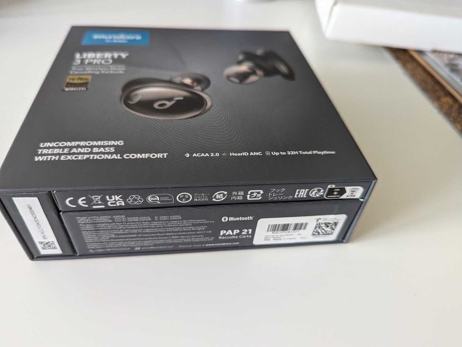 Słuchawki BT Soundcore Liberty 3 Pro Czarne, praktycznie nowe, komplet