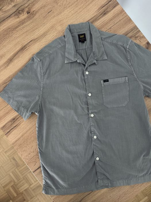 Lee | M - szara koszula męska na krótki rękaw, relaxed fit