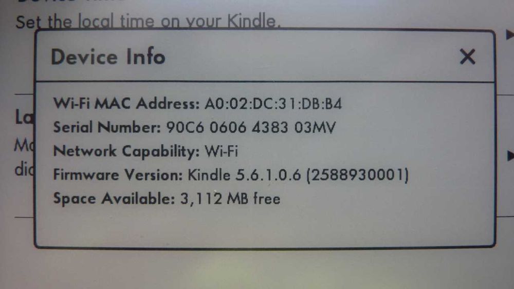 Amazon Kindle 7 touch czytnik ebook -ów 4GB NIE MOŻNA ZALOGOWAĆ "03MV"