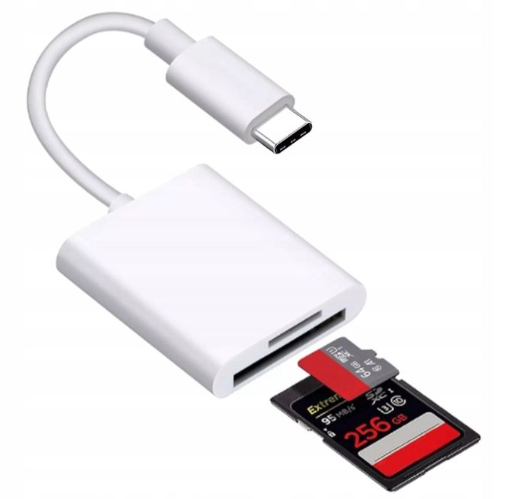 Adapter Czytnik Kart Pamięci do Apple iPhone USB-C Typ C micro SD /TF