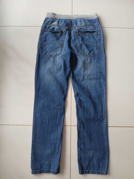Jeansy spodnie chłopięce 152 158 joggery proste regulacja
