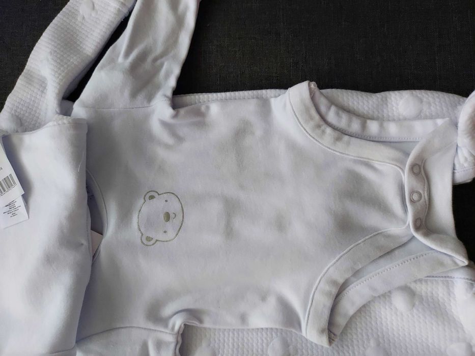 Komplet biały dla noworodka unisex