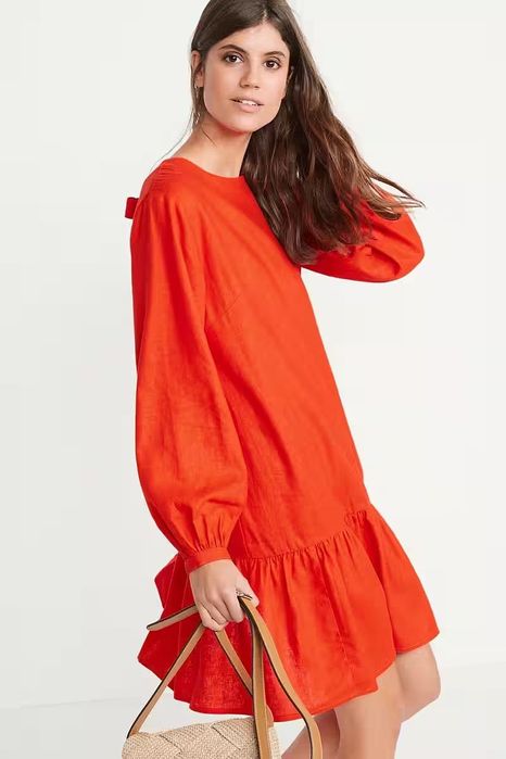 Сукня сорочка льон плаття бохо ярусна максі міді з вишивкою бавовна