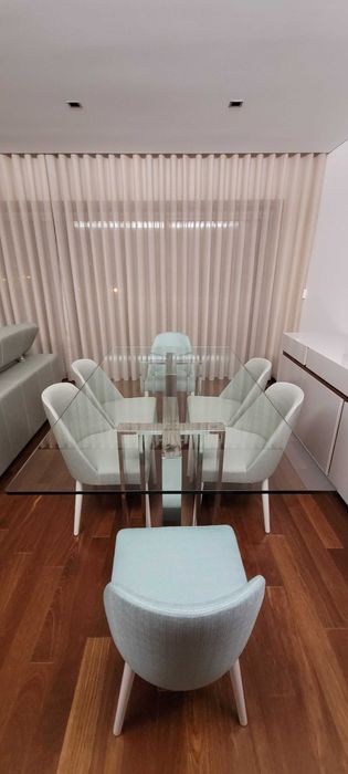 Conjunto 6 cadeiras estofadas completamente novas