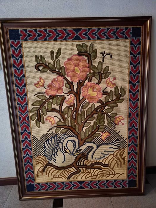 Quadro decorativo em arraiolos