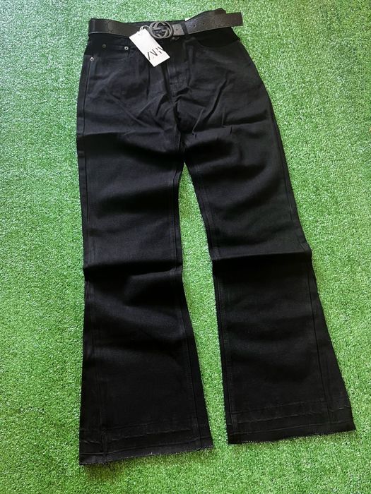 Джинсы клеш Zara flared type как у габанны черные