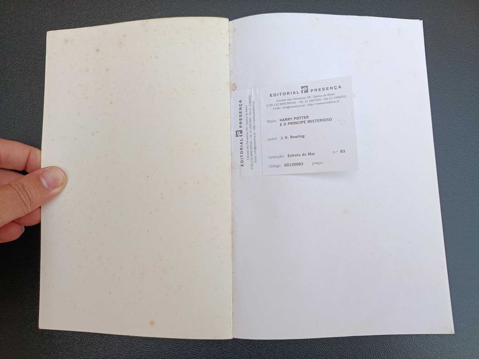 Livro "Harry Potter e o Príncipe Misterioso", J. K. Rowling