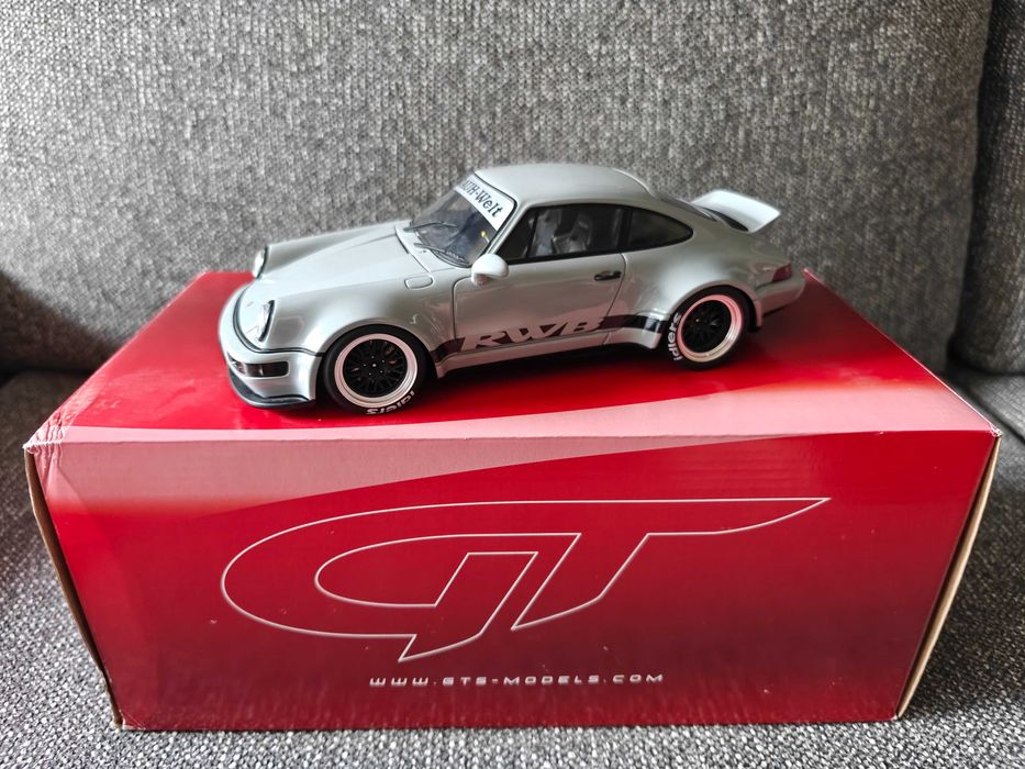 GT Spirit 1:18 Porsche 911 RWB 964 Duck Tail Gray GT187 stary wypust