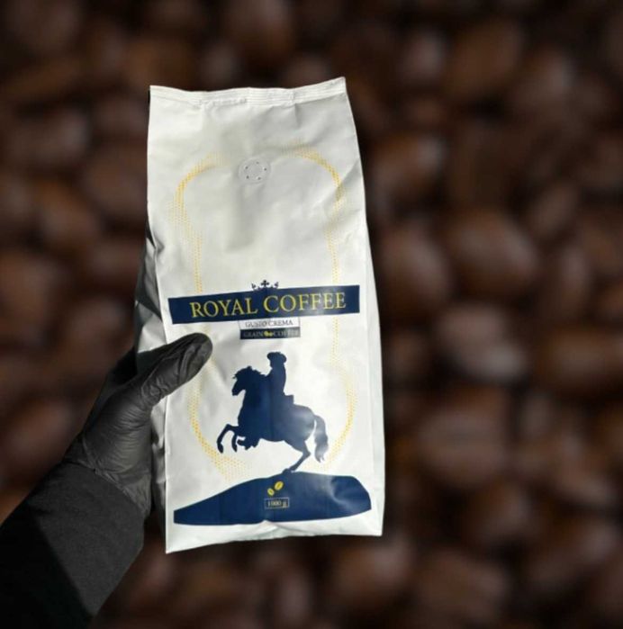 Кава зернова Італійська Gusto Crema Lavazza Royal Gimoka