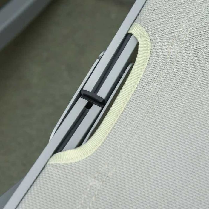 2 espreguiçadeiras ergonómicas dobráveis em forma de S - Bege