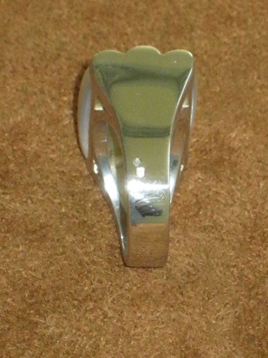 Anel Prata Maciça de Lei 925`/.. C/Contraste