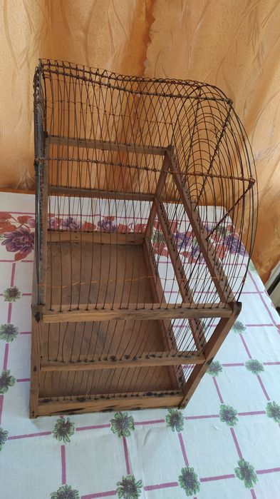 Клітка для птахів велика дерев'яна ручна робота