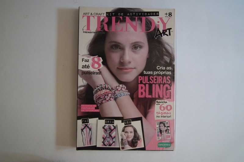 Kit para fazer pulseiras bling, da revista Trendy.