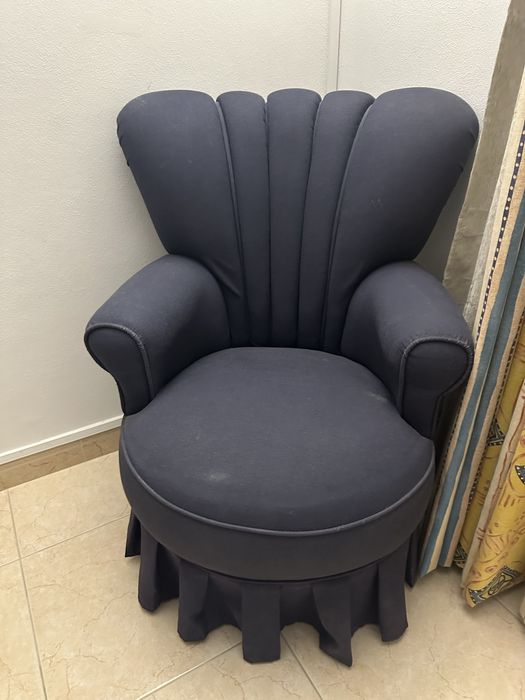 Poltrona tecido azul