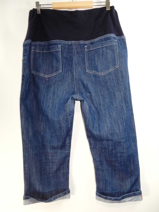 Spodnie spodenki rybaczki za kolano jeansowe dżinsowe ciążowe 42 XL