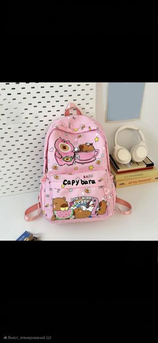 Стильні Рюкзаки Капібара та Стіч - Ідеальні для Школи та Прогулянок!