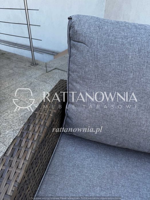 Meble Ogrodowe Technorattanowe Narożnik Tarasowy Brązowy 2 KOLORY