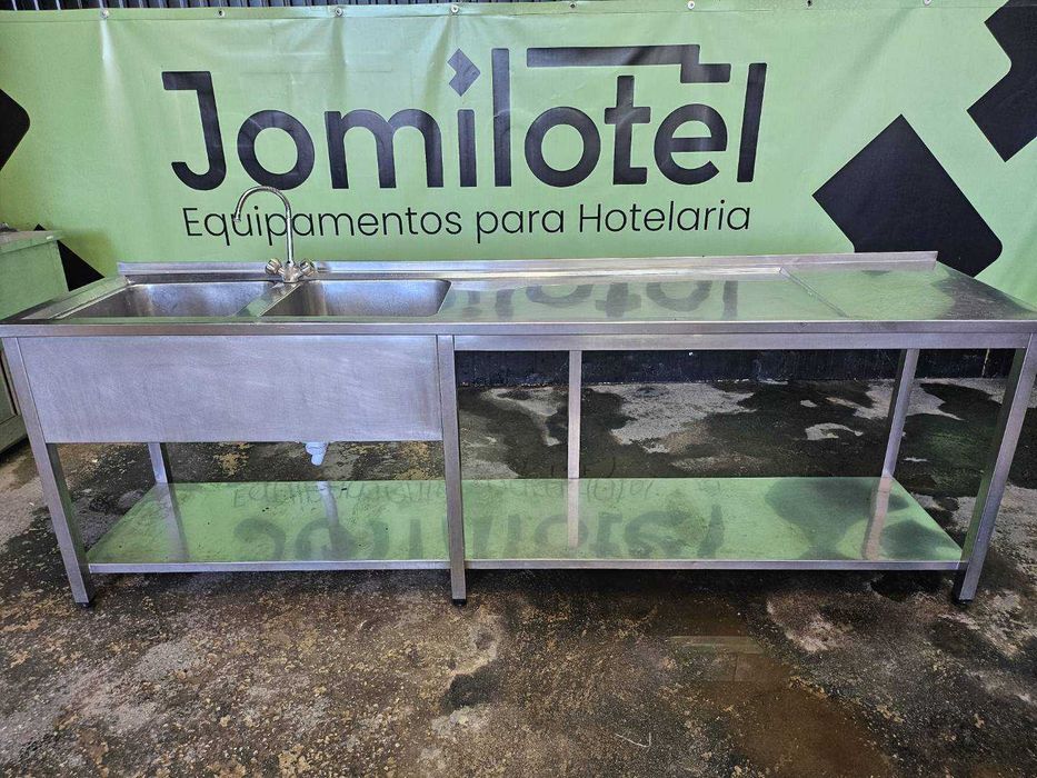 Bancadas em inox com lava loiça - novas e usadas