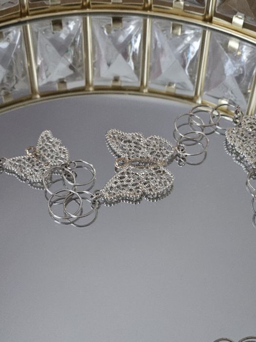 Naszyjnik motyle srebro