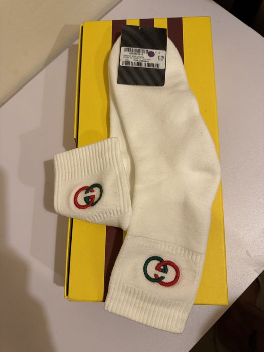 Meia Gucci gg branca
