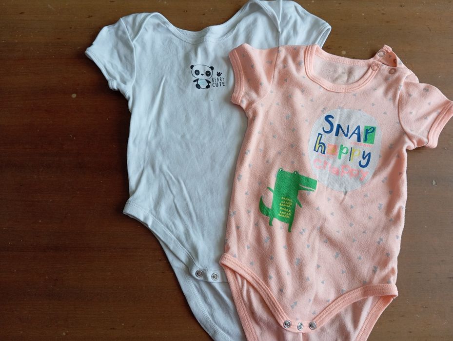 Body z krótkim rękawem r. 92 2 szt