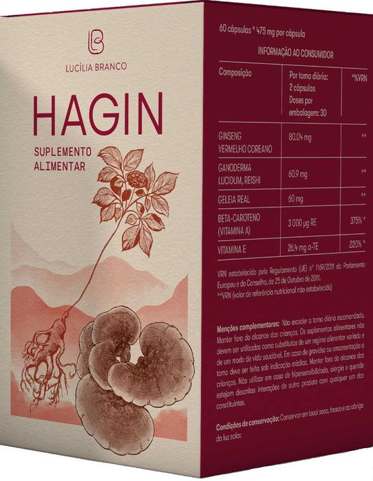 Hagin - Suplemento Alimentar à base de Ginseng e Ganoderma Lucidum