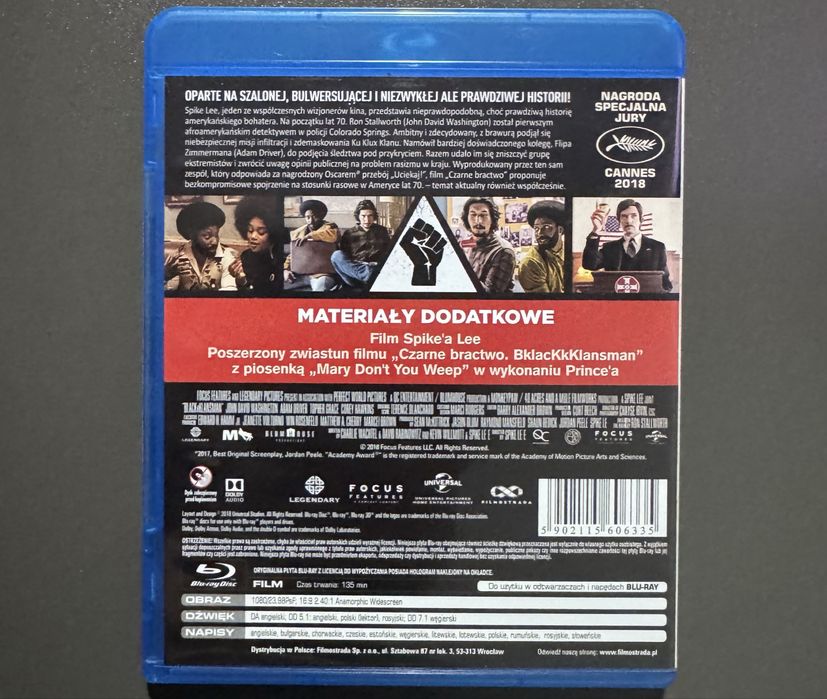 Czarne Bractwo BlacKkKlansman Blu-Ray PL