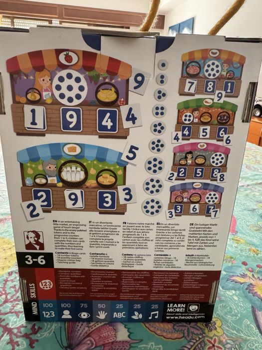 Jogo Bingo infantil numeros e quantidades