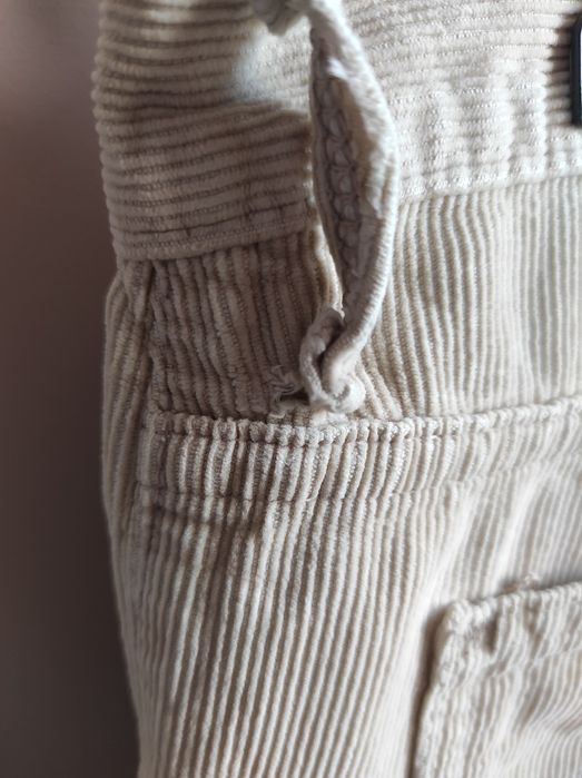 Sztruksy męskie Lee W38 L32 XL kremowe ecru