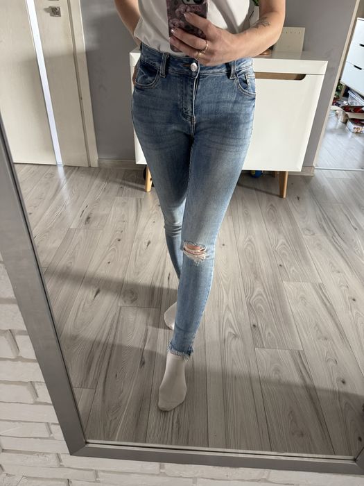 Spodnie damskie jeansowe S