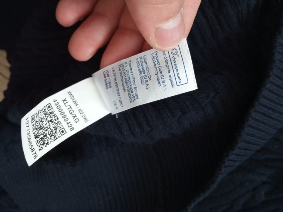 Sweter męski warkocz Tommy Hilfiger, rozmiar XL