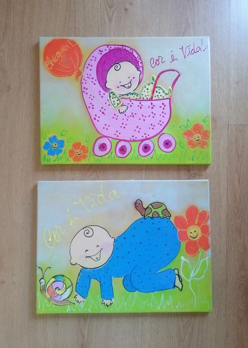 Quadros decorativos ou para baby shower ou baby reveal