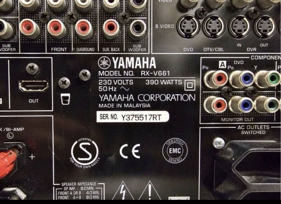 7.1 Am/Fm Amplituner Yamaha Yamaha RX-V 661. HDMI , 140 W/kana