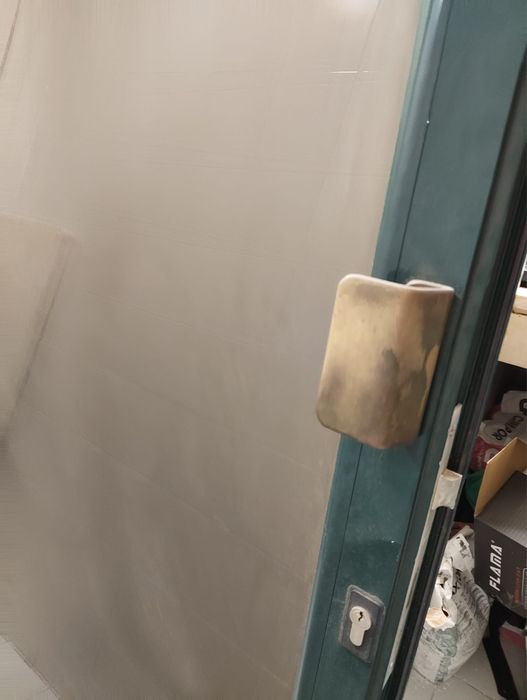 Porta Interior Vidro + Estrutura Metálica Completa