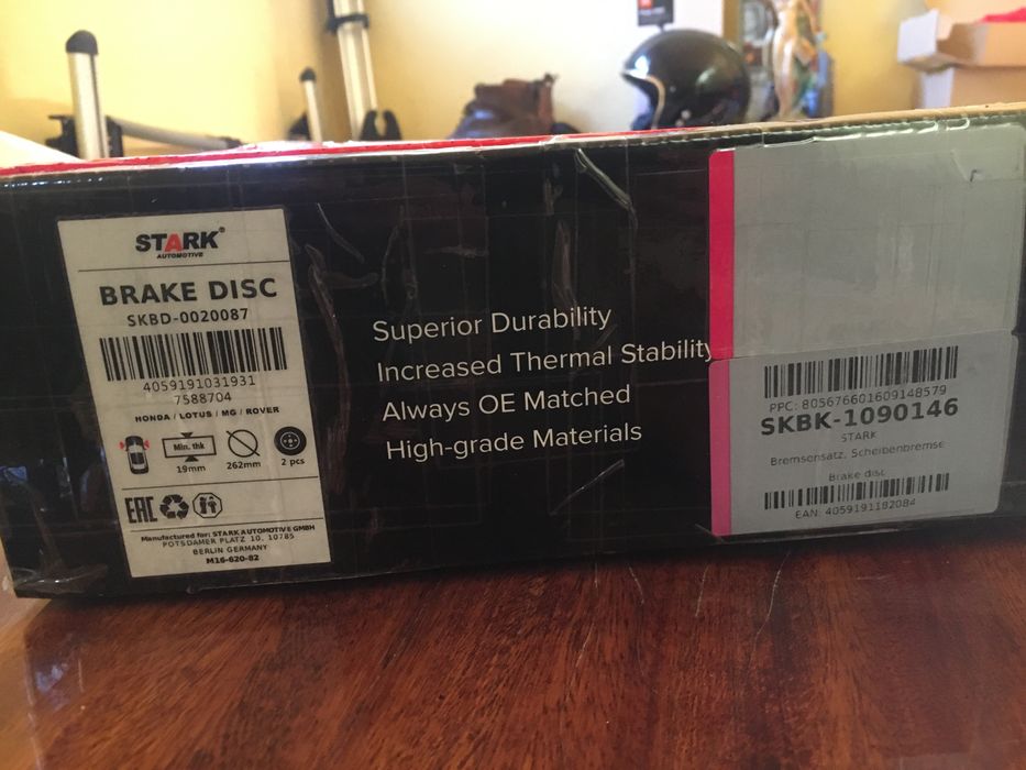 Discos + pastilhas Rover, Honda, jaguar 25/200/MG Zr