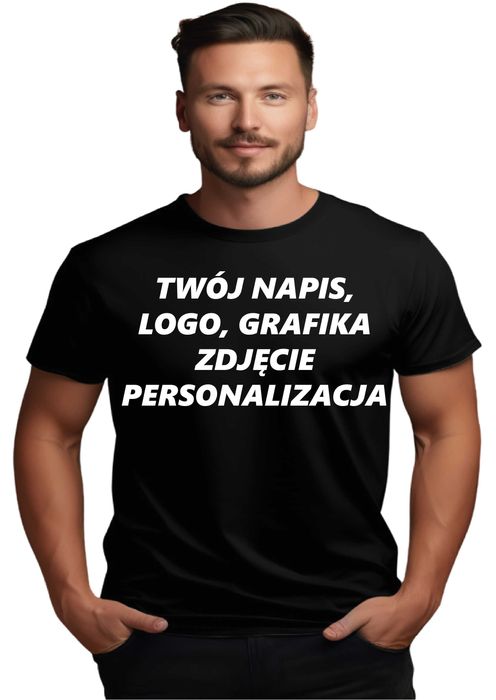 Personalizowana Koszulka z Dowolnym Nadrukiem Grafika , Logo, Zdjecia